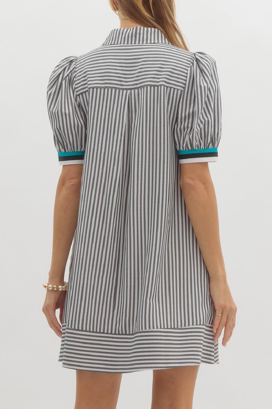 Contrast Striped Dress Product Image