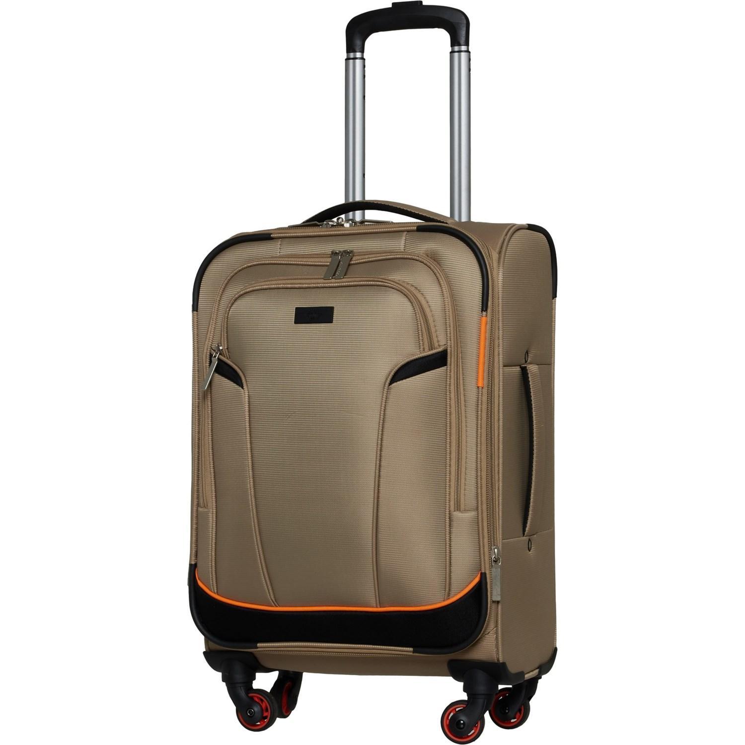 Dockers 20” Seashore Spinner Carry-On Suitcase - Softside, Expandable, Brown Product Image