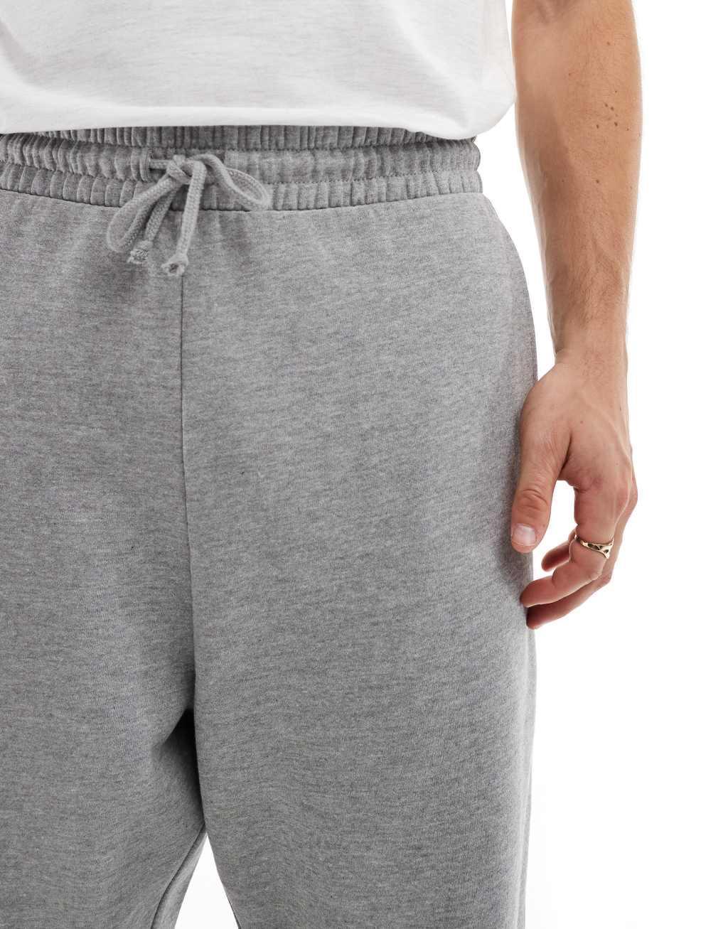 ASOS DESIGN essential oversized sweatpants in heather gray Product Image