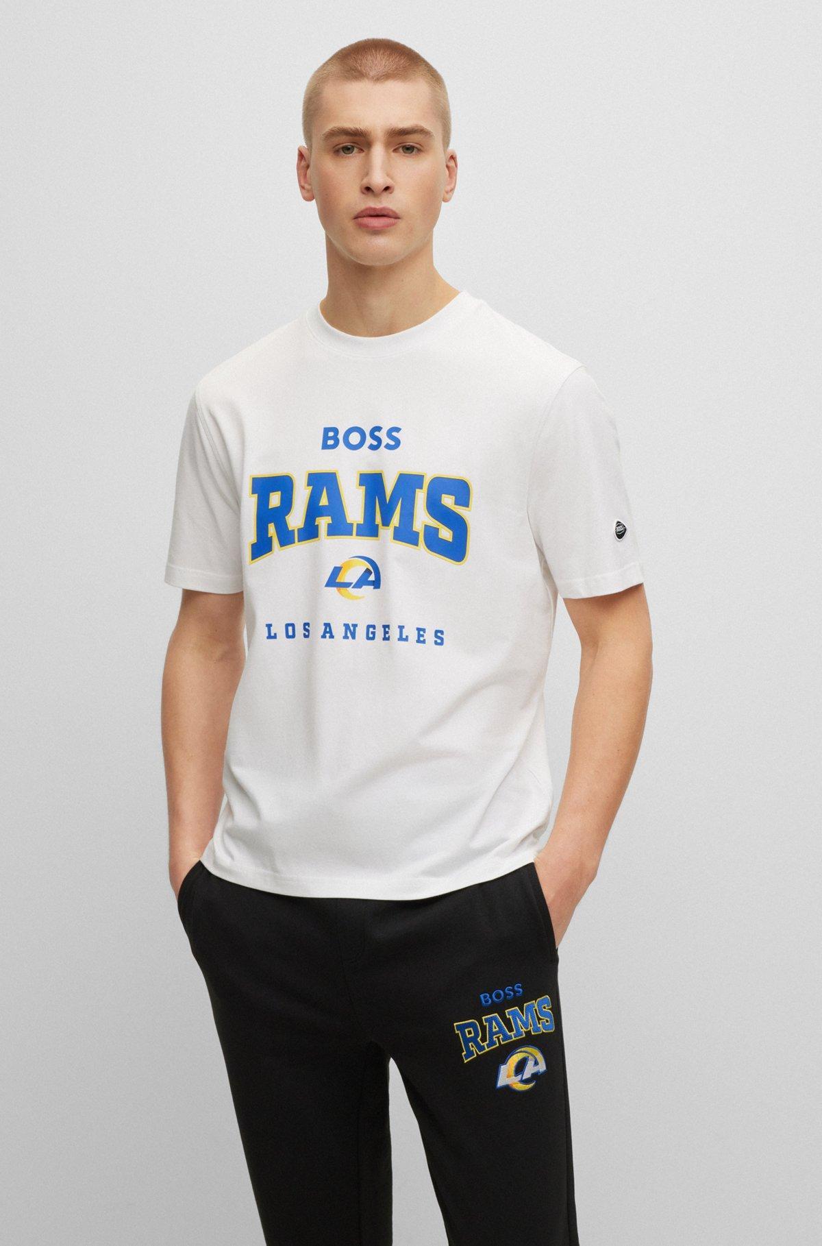 BOSS x NFL stretch-cotton T-shirt with collaborative branding Product Image