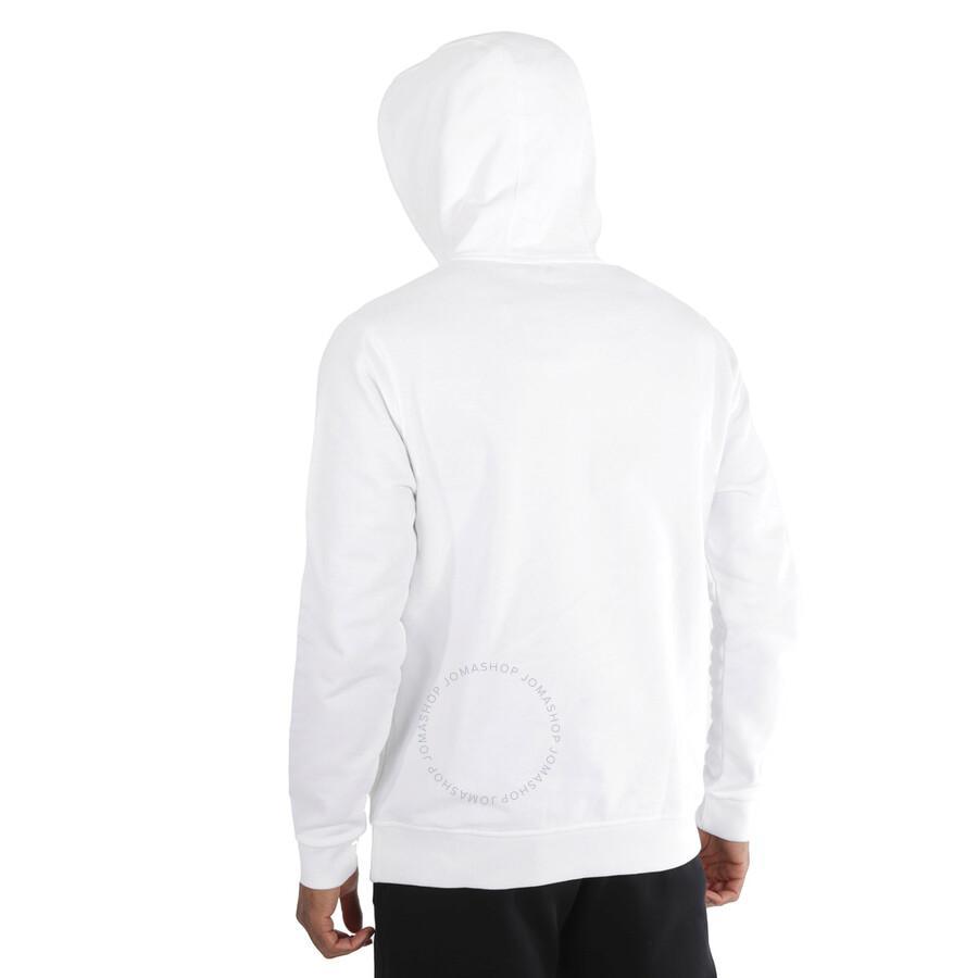 BURBERRY Optic White Globe Graphic Cut-out Sleeve Hoodie Product Image