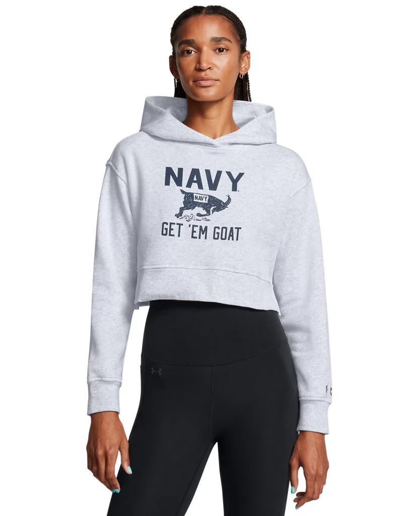 Women's UA Rival Fleece Collegiate Cropped Hoodie Product Image