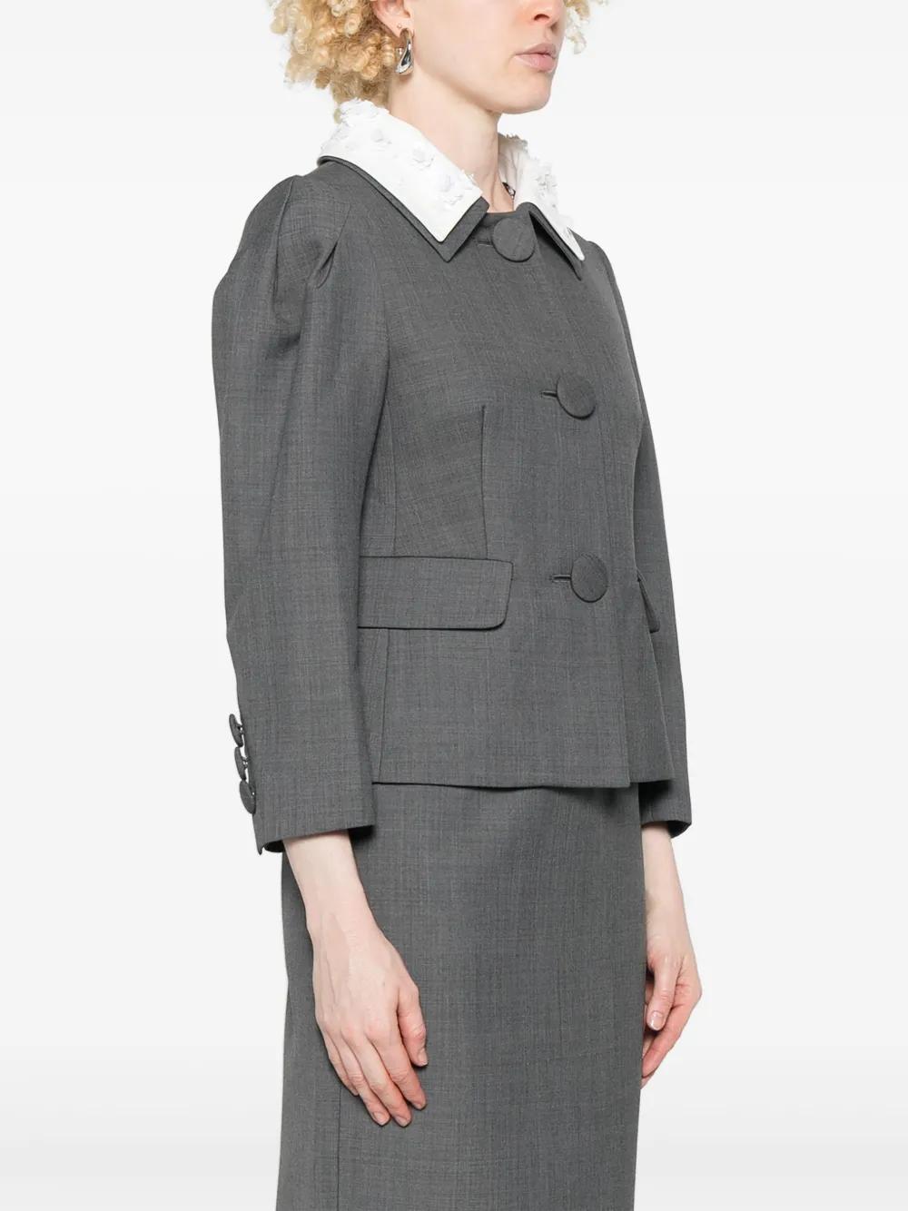 sequinned-collar jacket Product Image