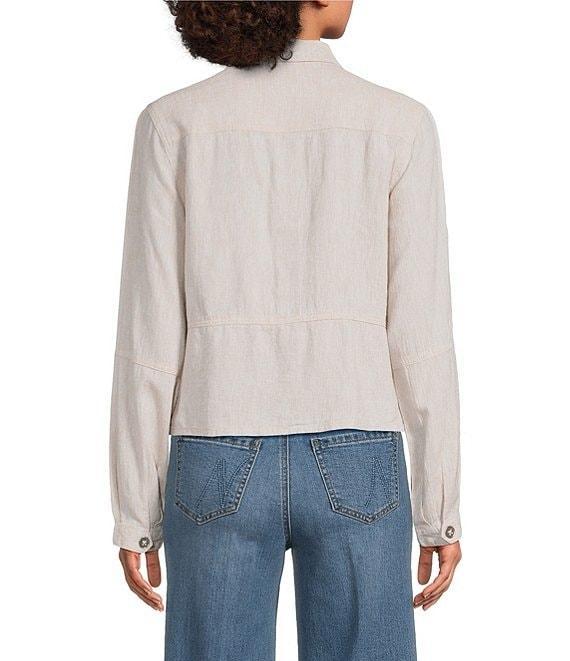 NIC + ZOE Rumba Linen Point Collar Long Sleeve Jacket Product Image