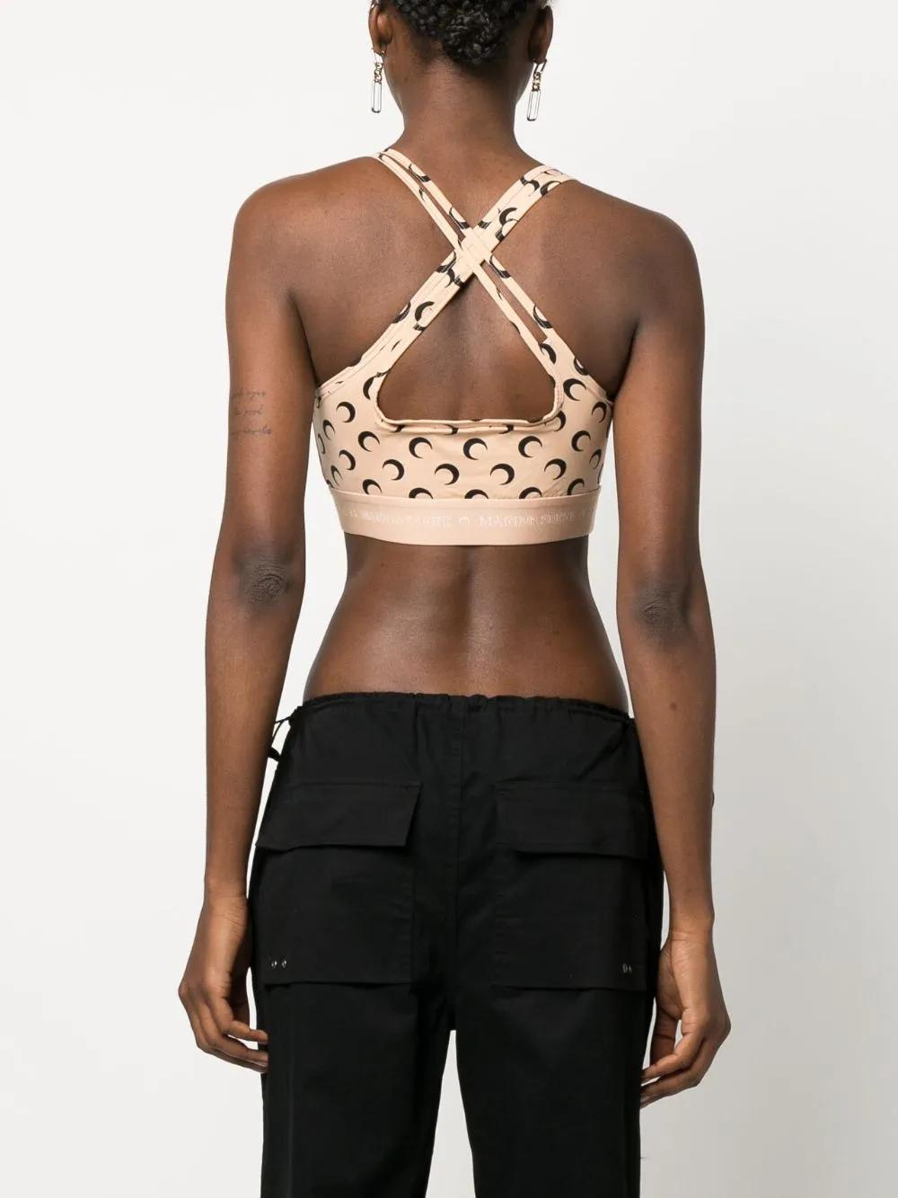 Crescent Moon-print crop top Product Image