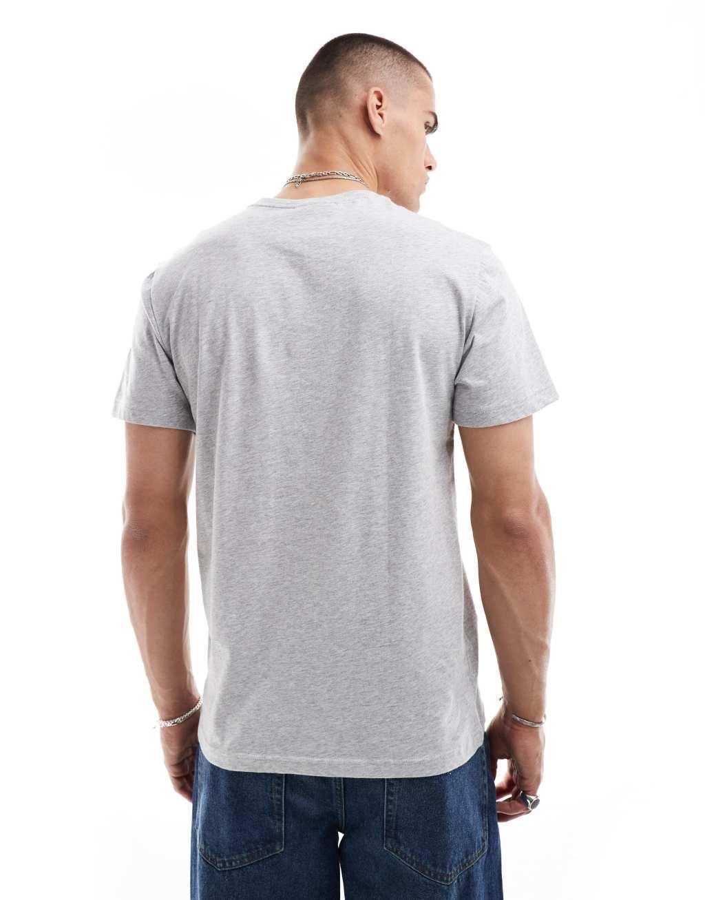 Lacoste t-shirt with croc in gray Product Image