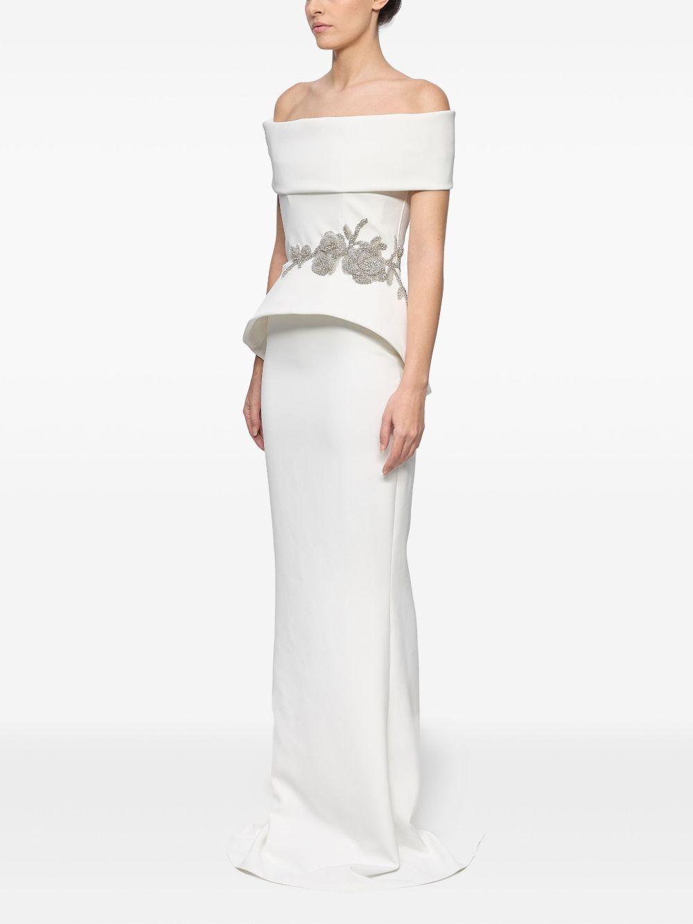 peplum-waist gown Product Image