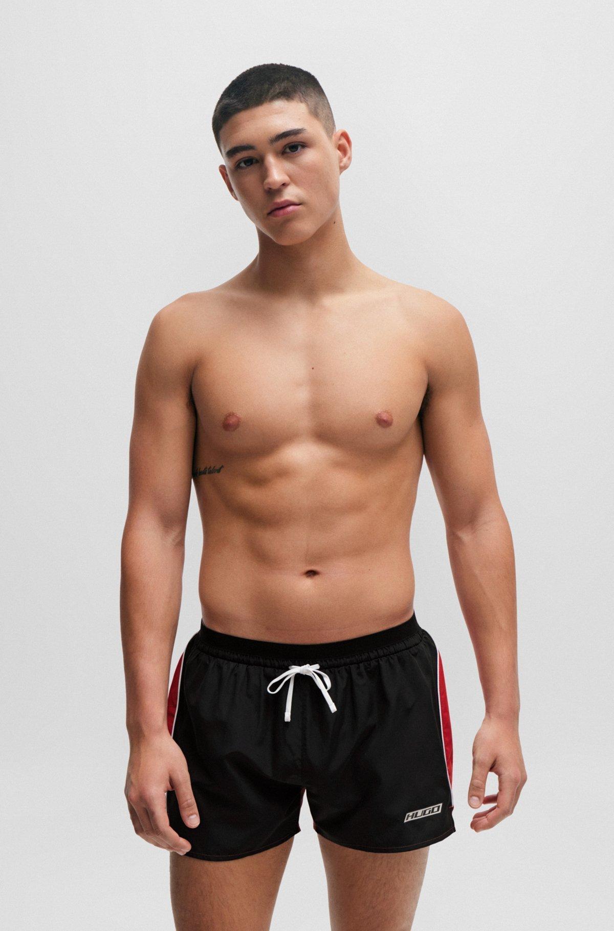 HUGO BOSS Loose Waist Swimming Trunks In Black Product Image