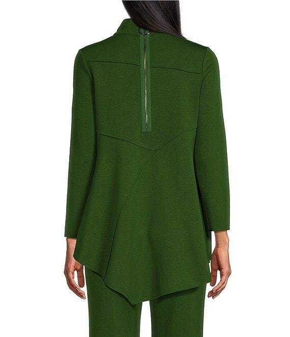 IC Collection Soft Knit Crepe Mock Neck Long Sleeve Top Product Image