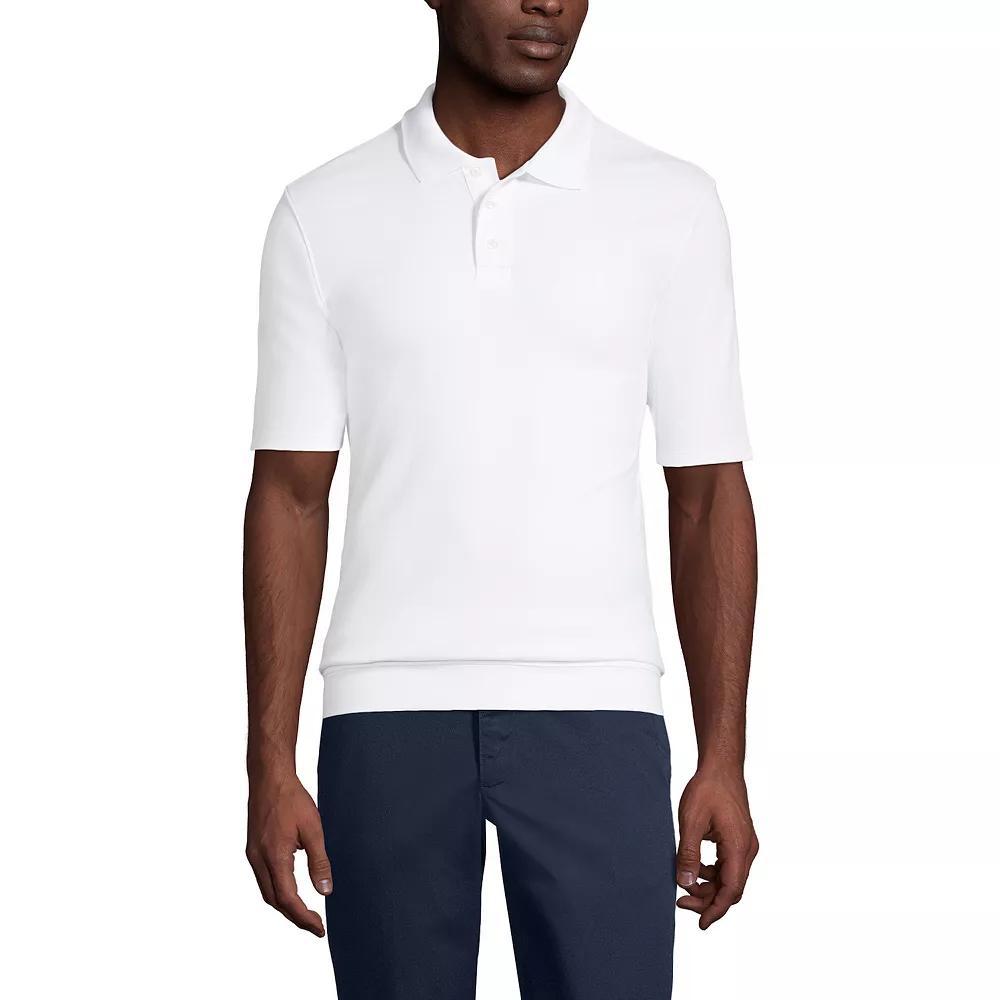 Men's Lands' End Short Sleeve Banded Bottom Polo Shirt,  Product Image