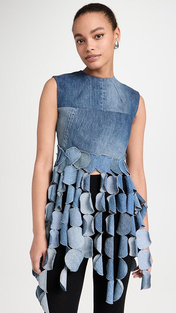 A.W.A.K.E. MODE Upcycled Denim Top | Shopbop Product Image