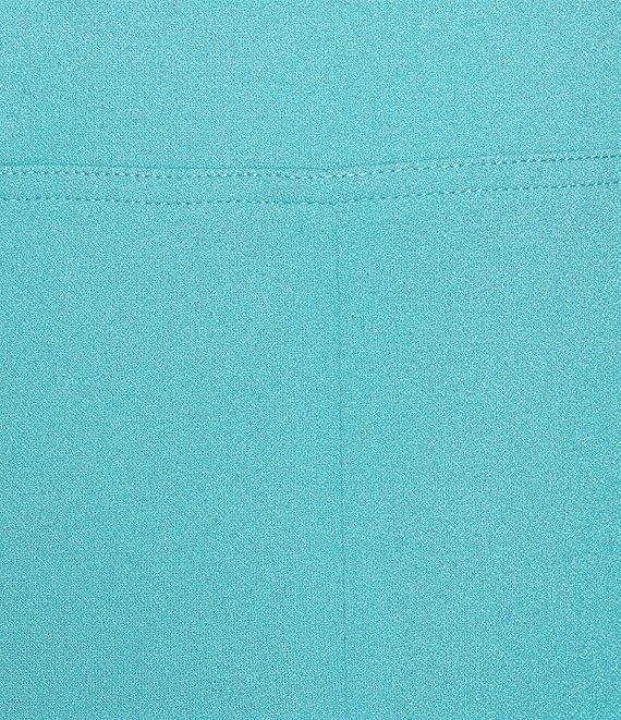 Ming Wang Plus Size Deco Stretch Crepe Back Slit Hem Pants Product Image