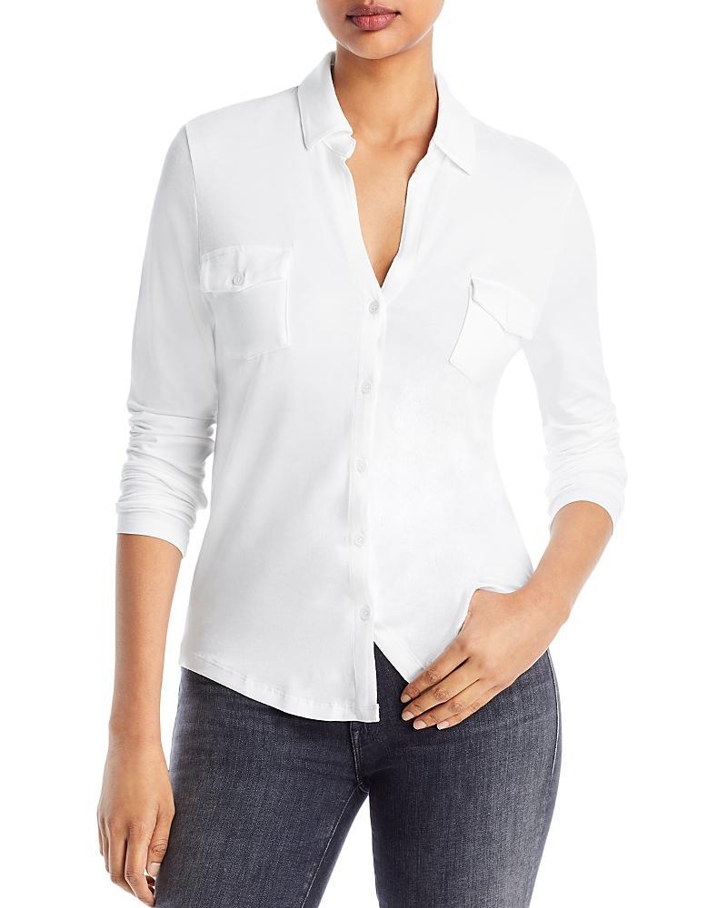 Soft Touch Button-Down Shirt with Pockets Product Image