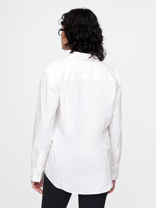 Organic Cotton Poplin Long Shirt Product Image