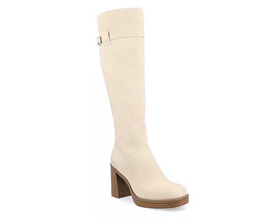 Journee Tru Comfort Foam™ Letice Women's Knee-High Boots, Size: 8 Wide, Ivory Product Image