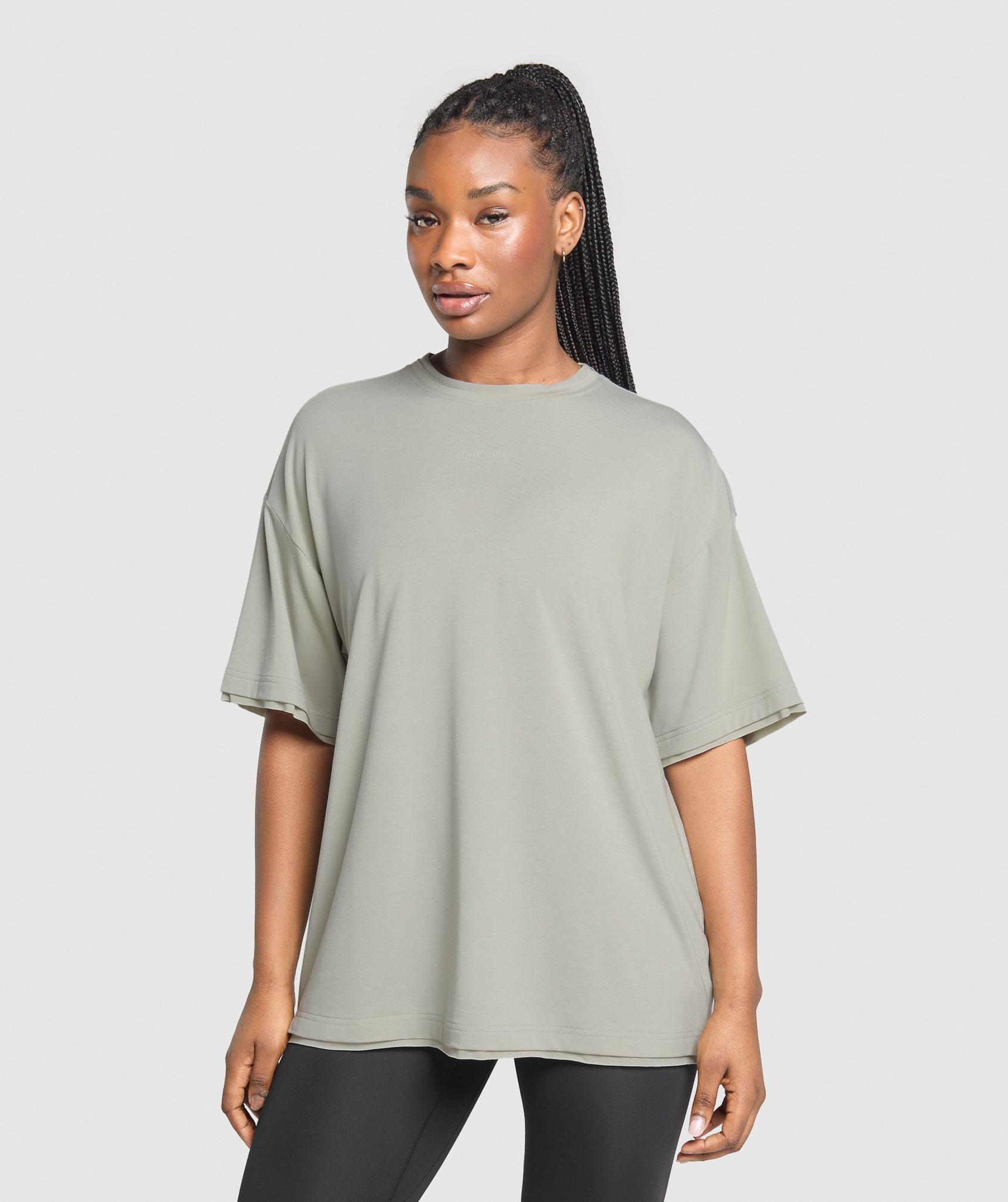 Gymshark Superset Graphic T-shirt - Stone Grey Female Product Image