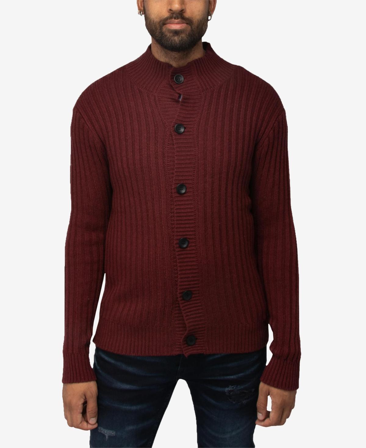 Men's Xray Stand-Collar Cardigan Sweater, Size: XXL, Black Product Image