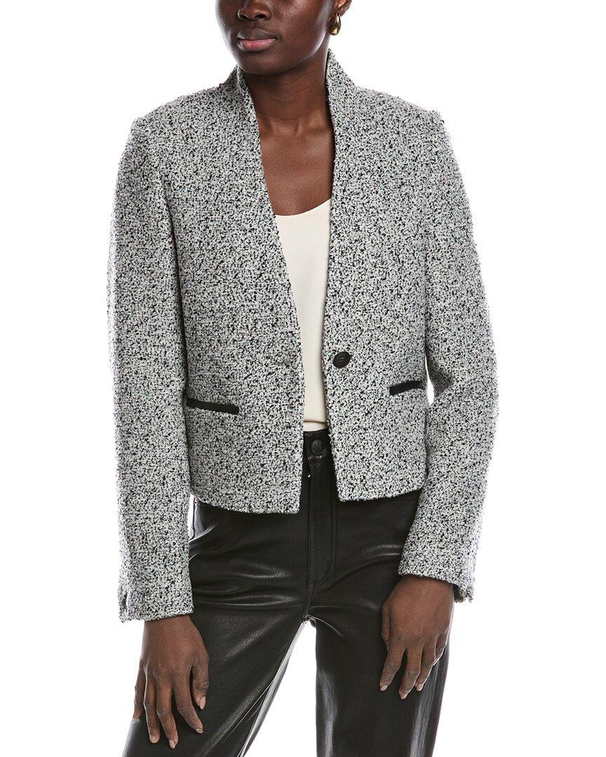 RAG & BONE Pippa Tweed Wool-blend Blazer In White Product Image