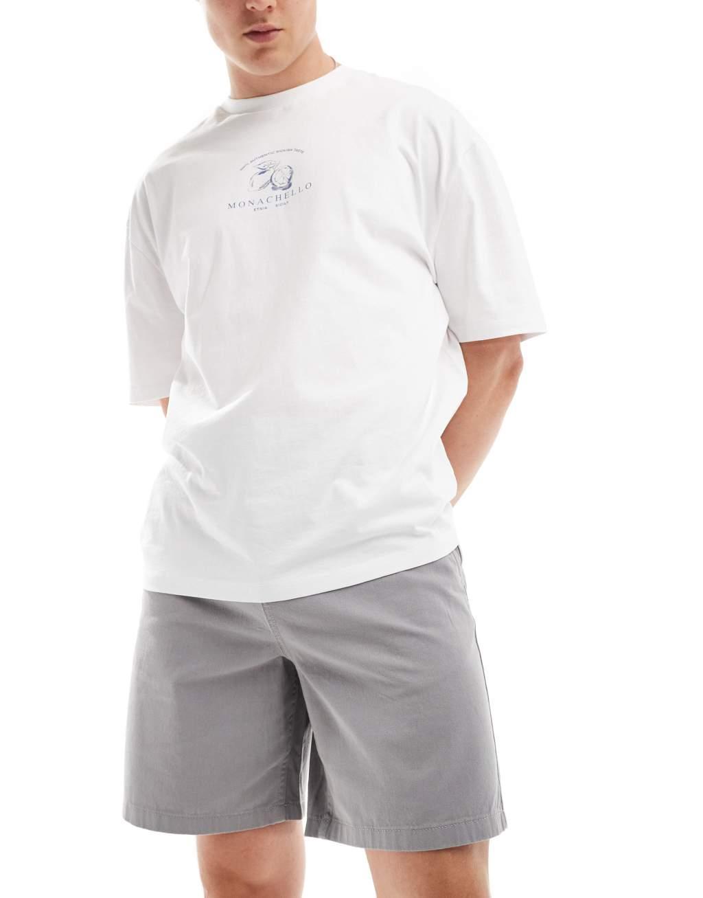 ASOS DESIGN chino shorts in gray Product Image