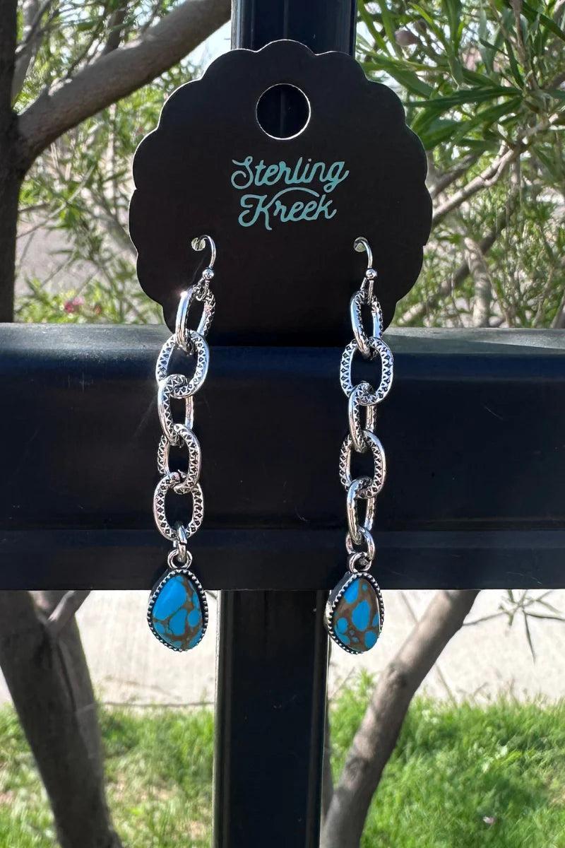 Sterling Kreek Linked In Turquoise Earrings Product Image
