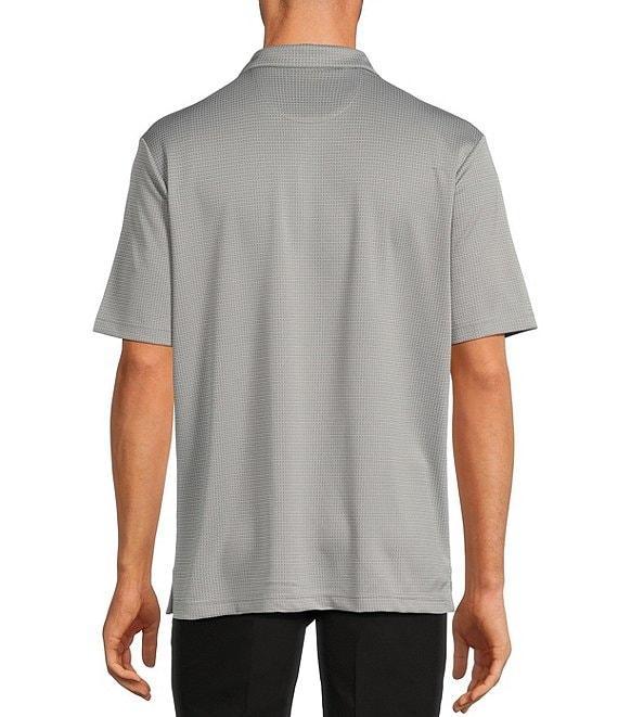 Roundtree & Yorke Performance The Fairway Short Sleeve Grid Jacquard Polo Shirt Product Image