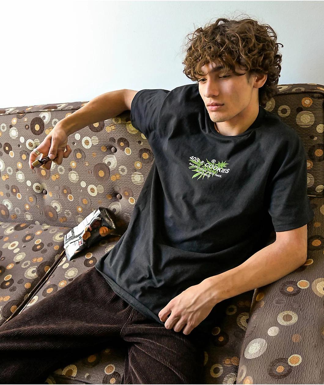 40s & Shorties x Cookies General Black T-Shirt Product Image