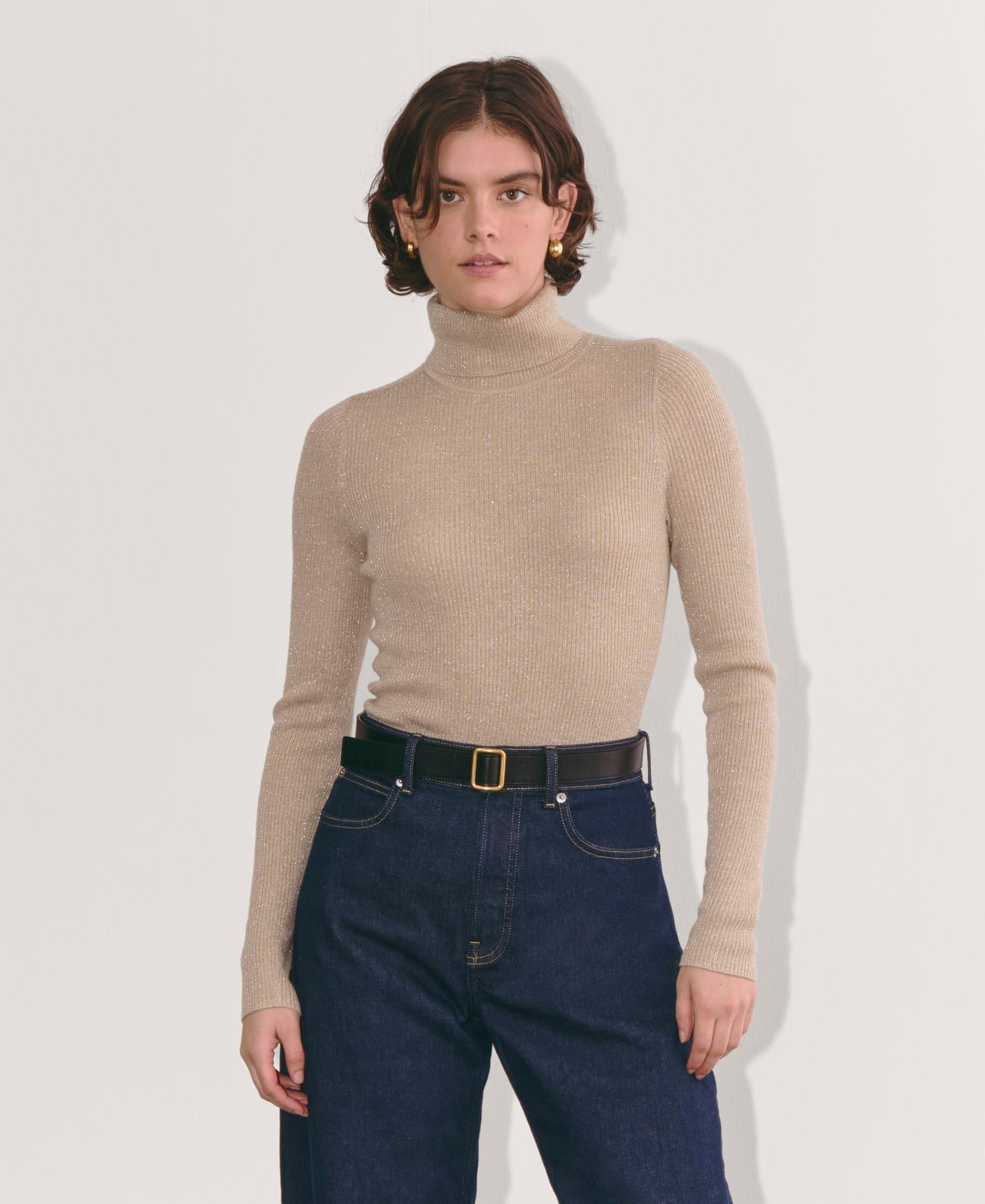 Womens Turtleneck in Lurex Merino Sweater by Everlane Product Image