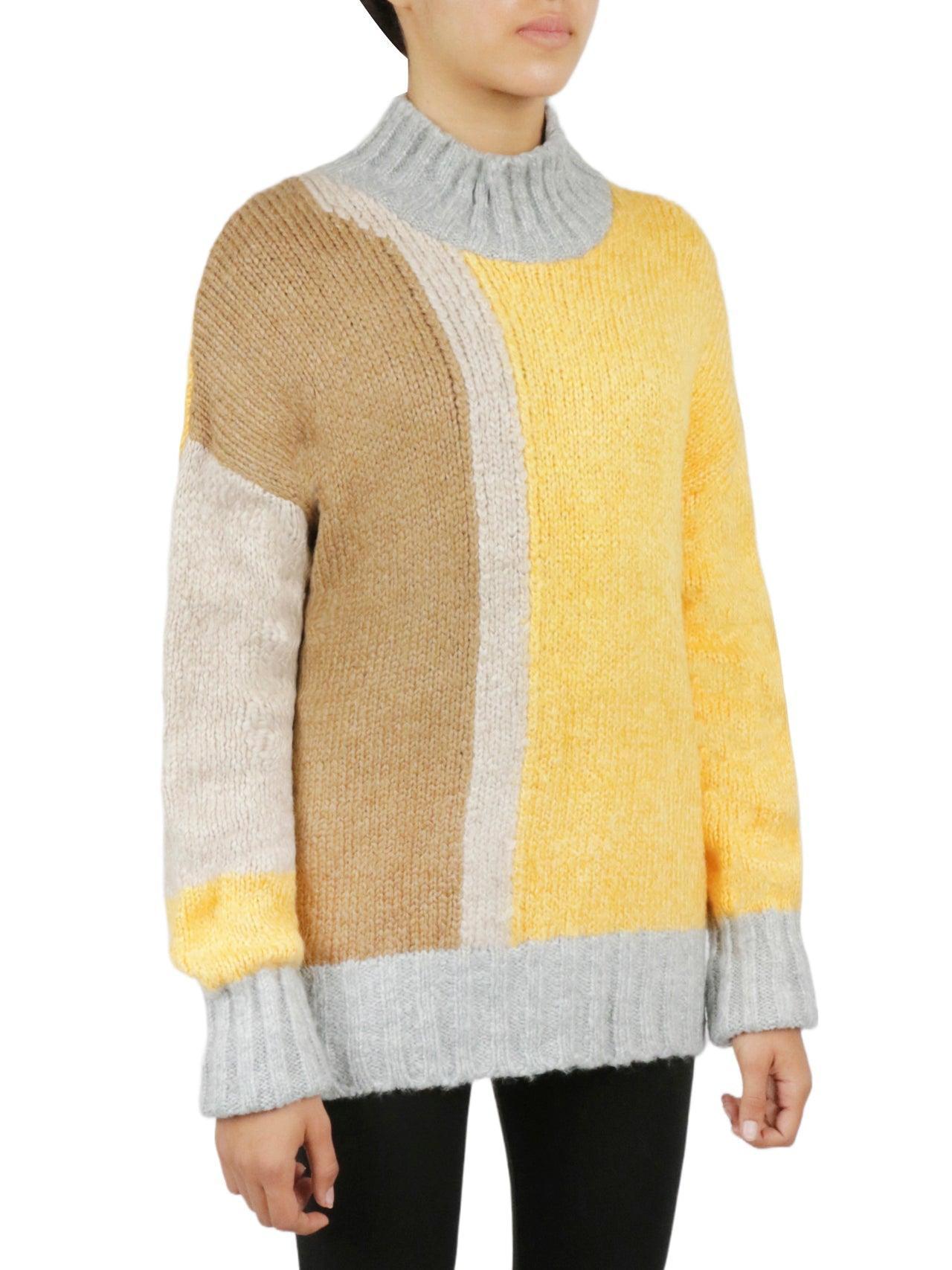 Color Block Tunic Sweater Product Image