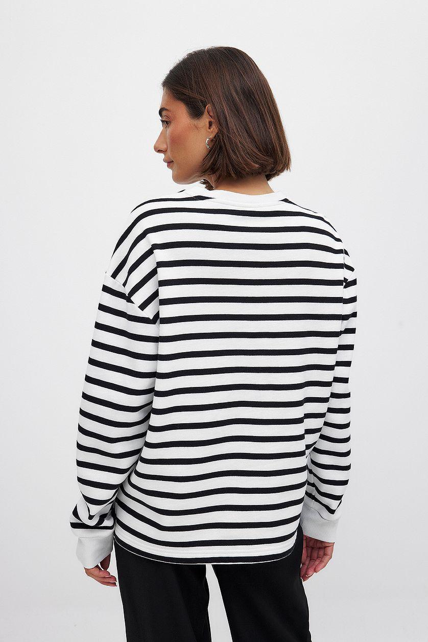 Striped Oversized Sweatshirt Product Image