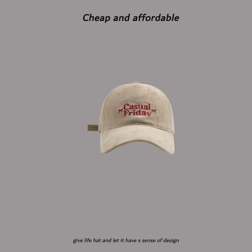 Lettering Corduroy Cap Product Image