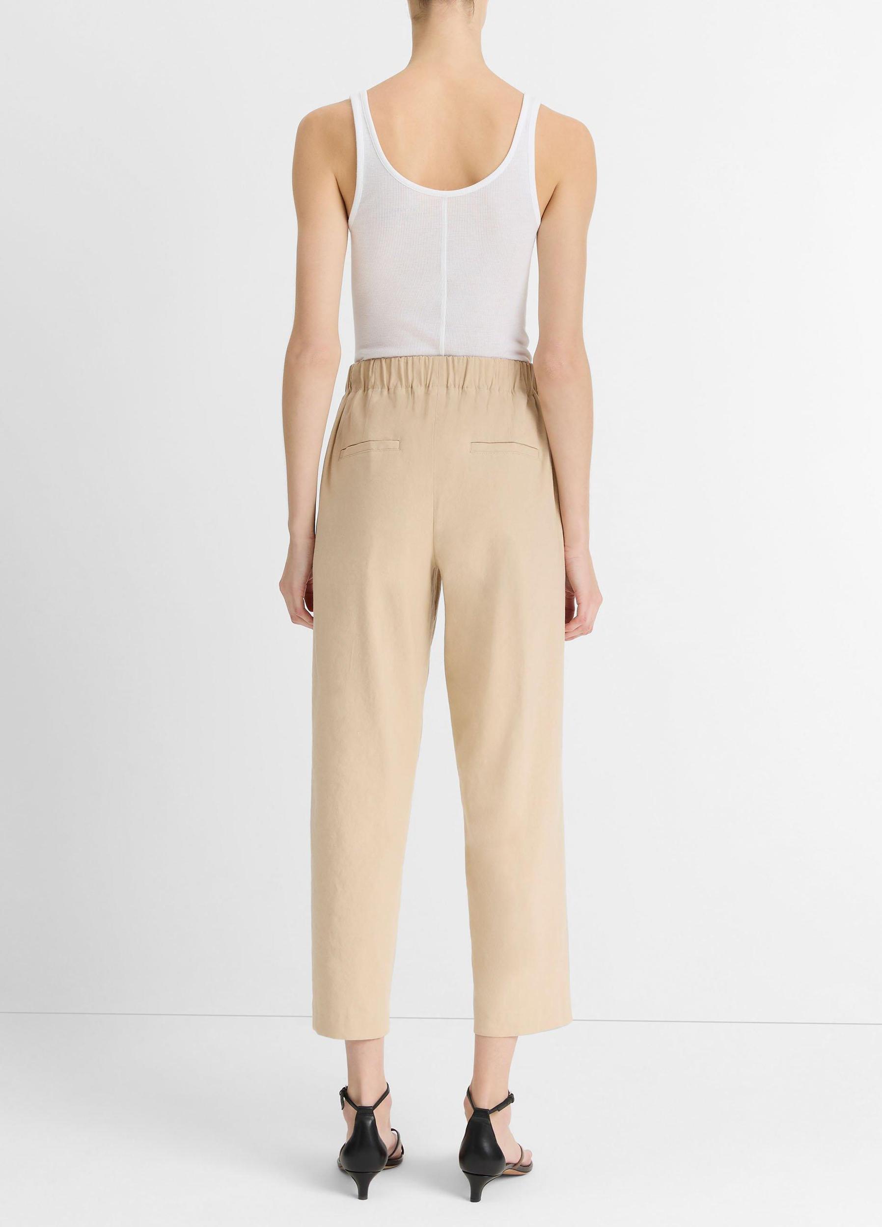 Linen-Blend Tapered Pull-On Pant Product Image