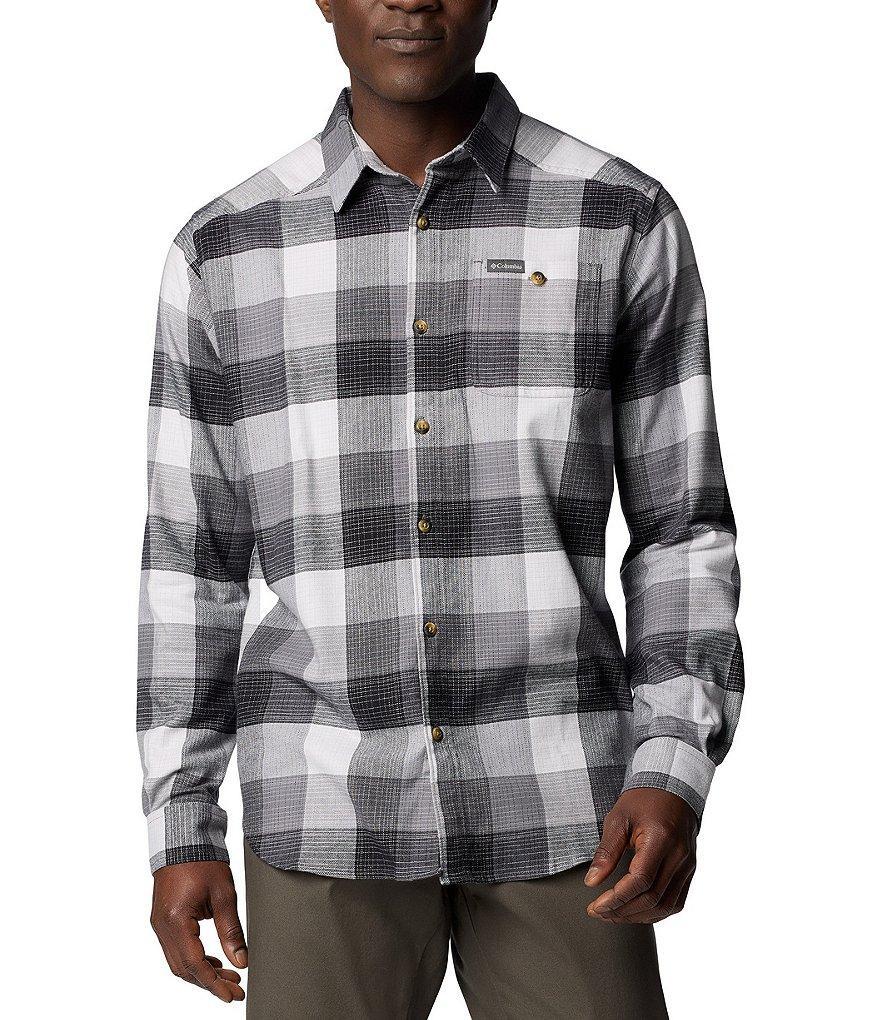 Columbia Cornell Woods Flannel Ombre Buffalo Plaid Long Sleeve Woven Shirt Product Image