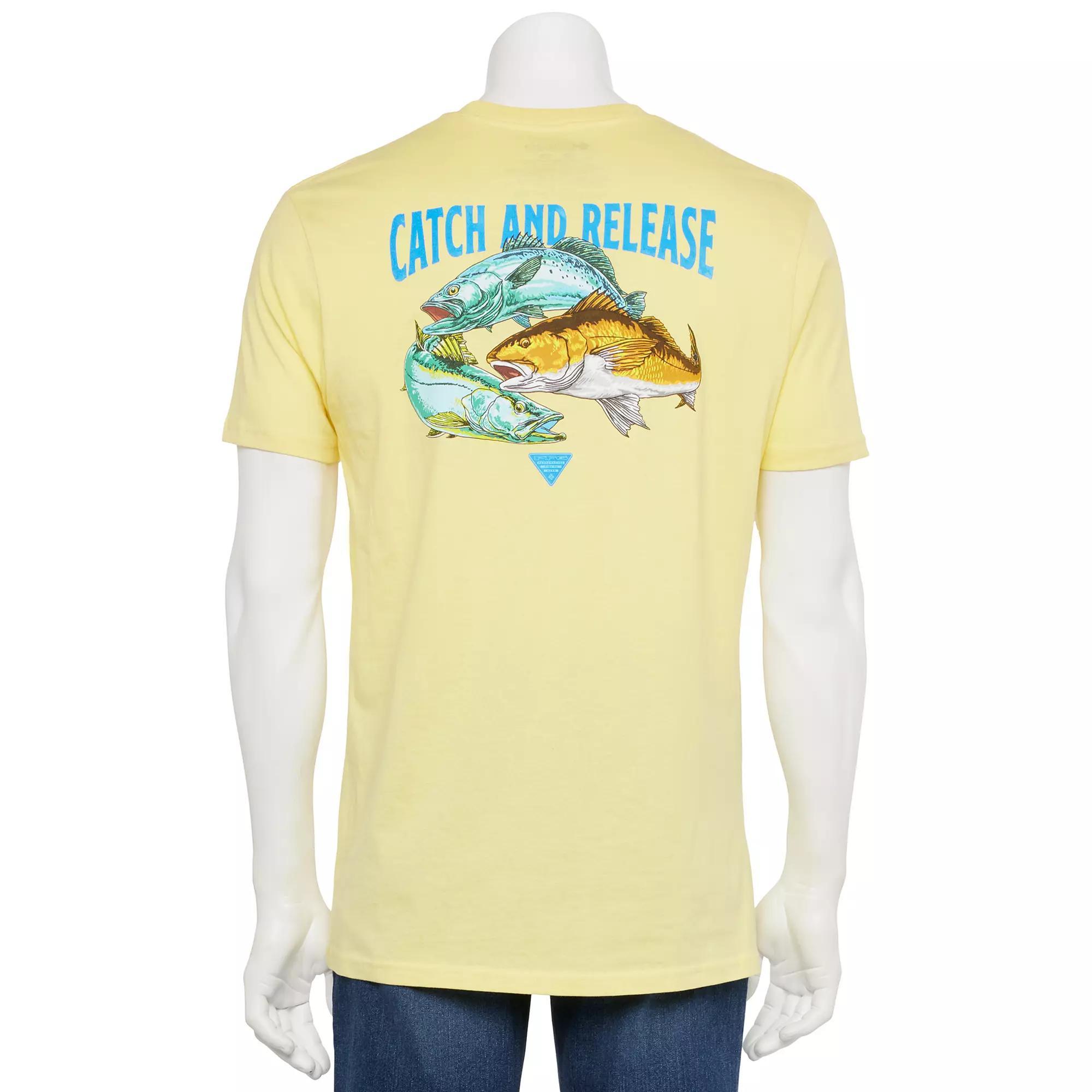 Men's Columbia PFG Short Sleeve Crewneck Graphic Tee, Size: Small, Sunlit Product Image