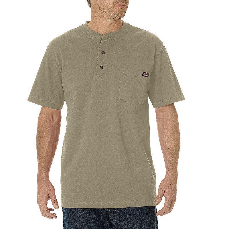 Men's Dickies Heavyweight Short Sleeve Henley, Size: Medium, Grey Product Image