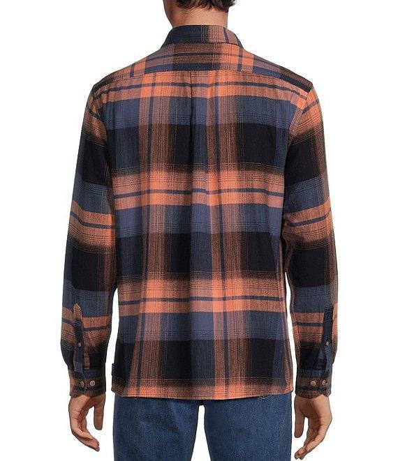 Rowm Long Sleeve Large Plaid Slub Button Front Woven Shirt Product Image