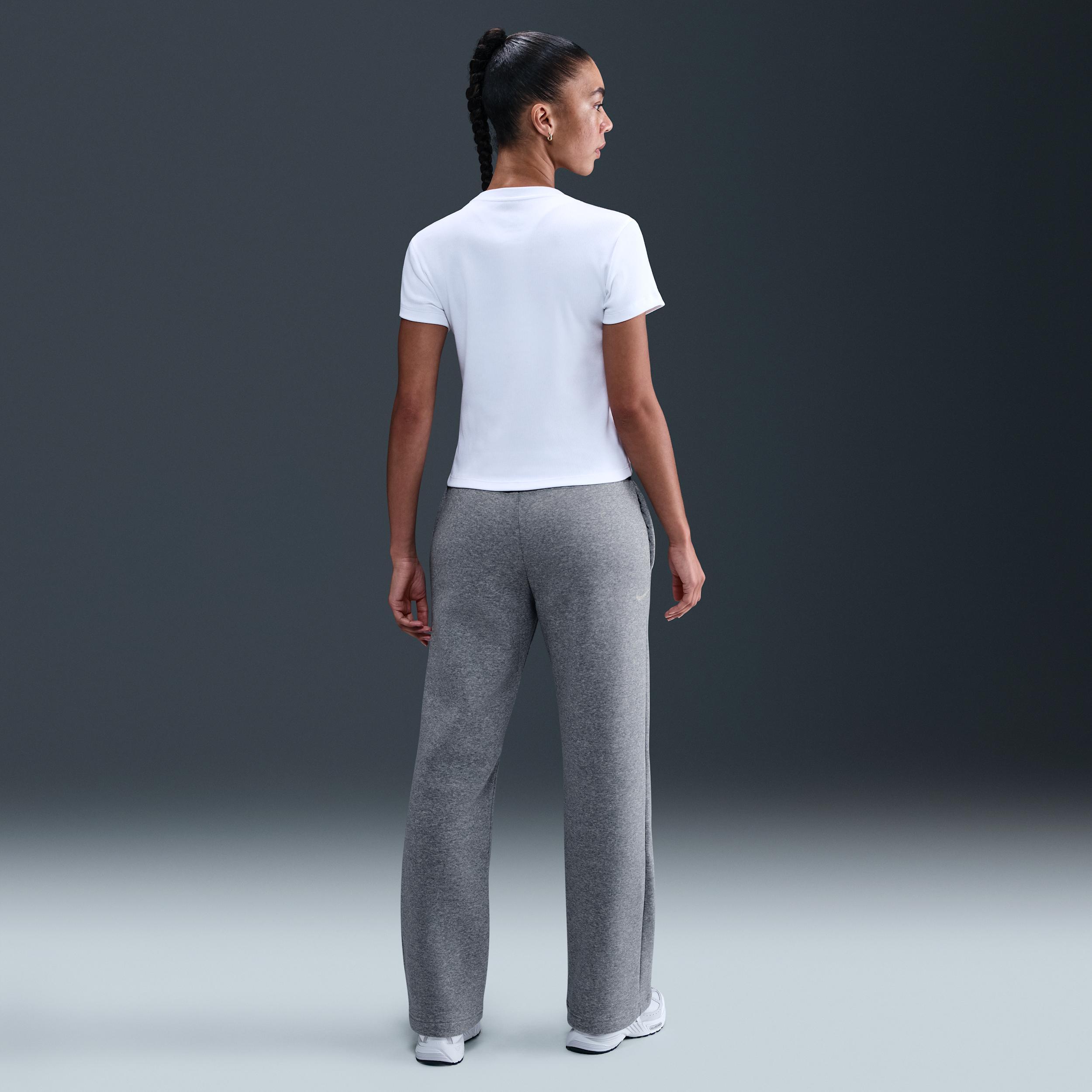 Womens Nike Sportswear Phoenix Fleece Mid-Rise Open-Hem Pants | HQ7723-063 Product Image