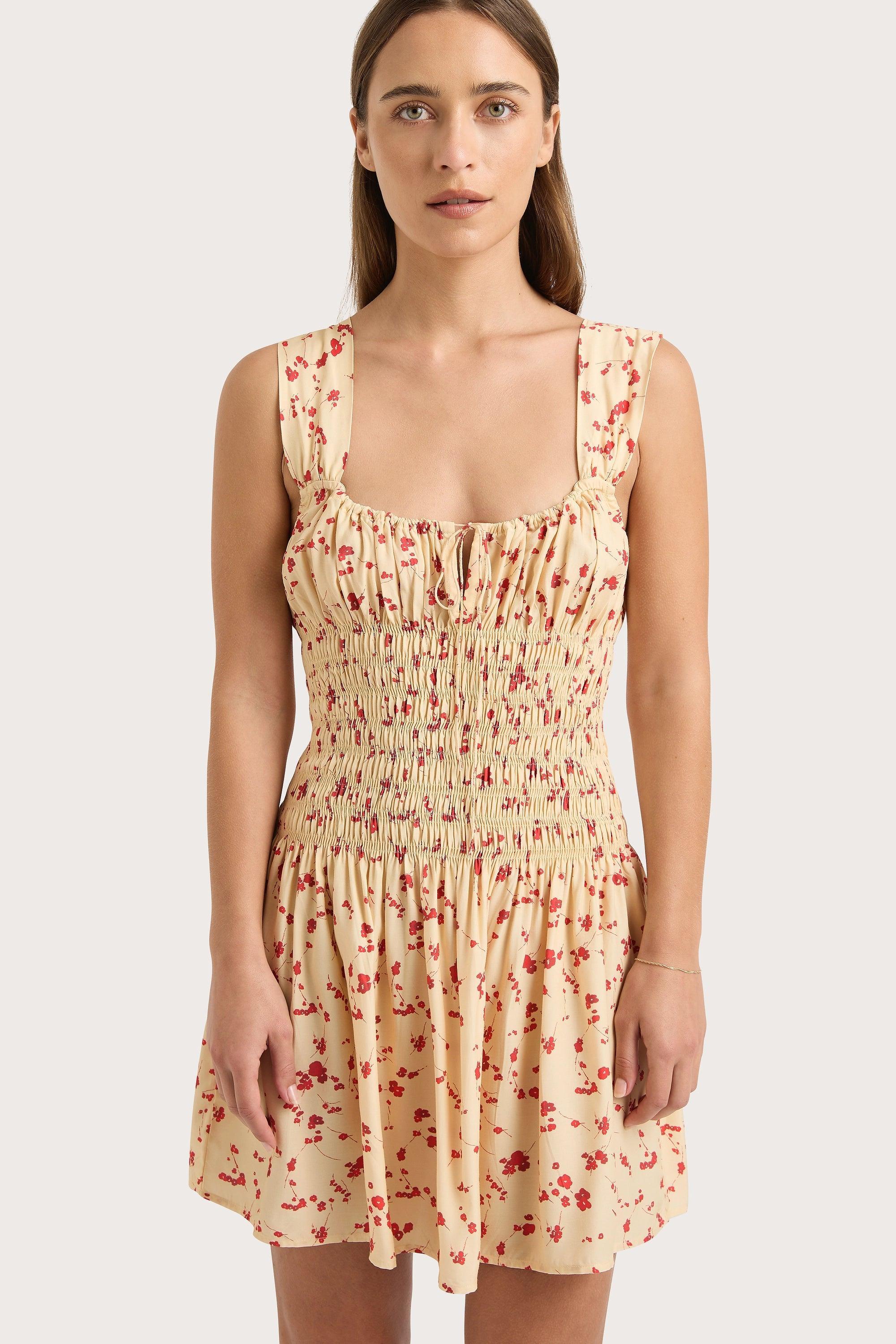 Esson Midi Dress Blossom Yellow Product Image