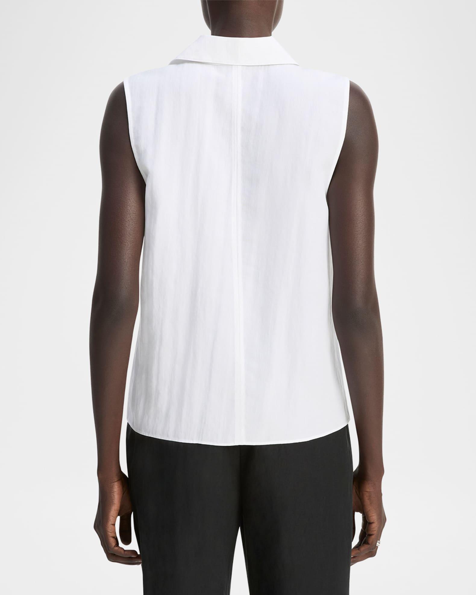 Sleeveless Boxy Button-Front Shirt Product Image