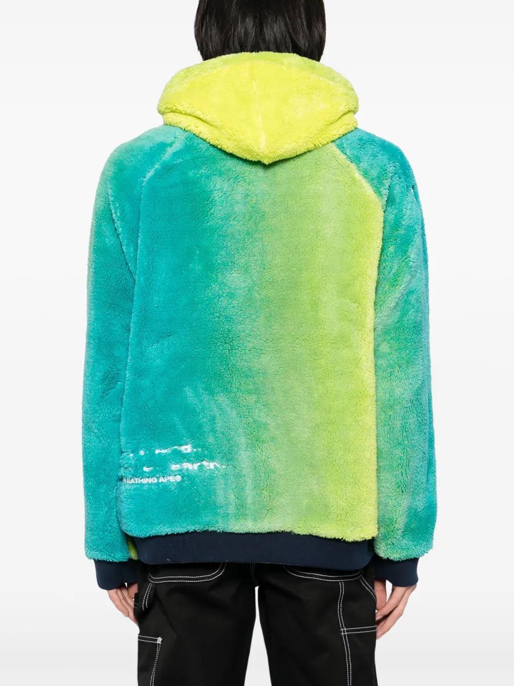 ombré-effect fleece hoodie Product Image