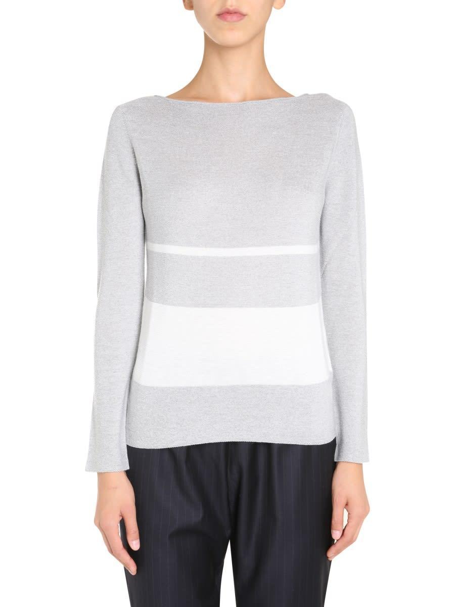 FABIANA FILIPPI Boat Neck Sweater In Grey Product Image