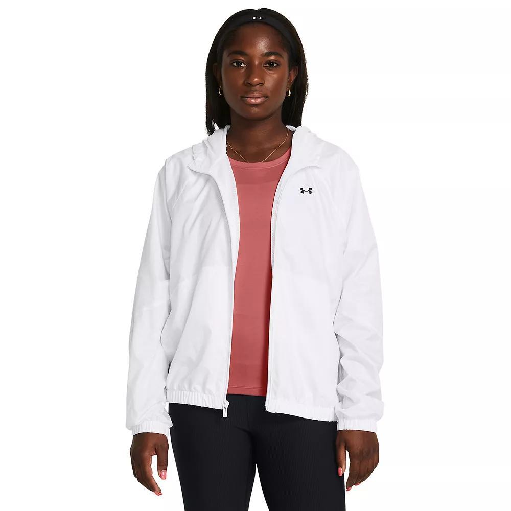 Women's Under Armour Rival Full-Zip Windbreaker Jacket, Size: Small, Prime Pink Product Image