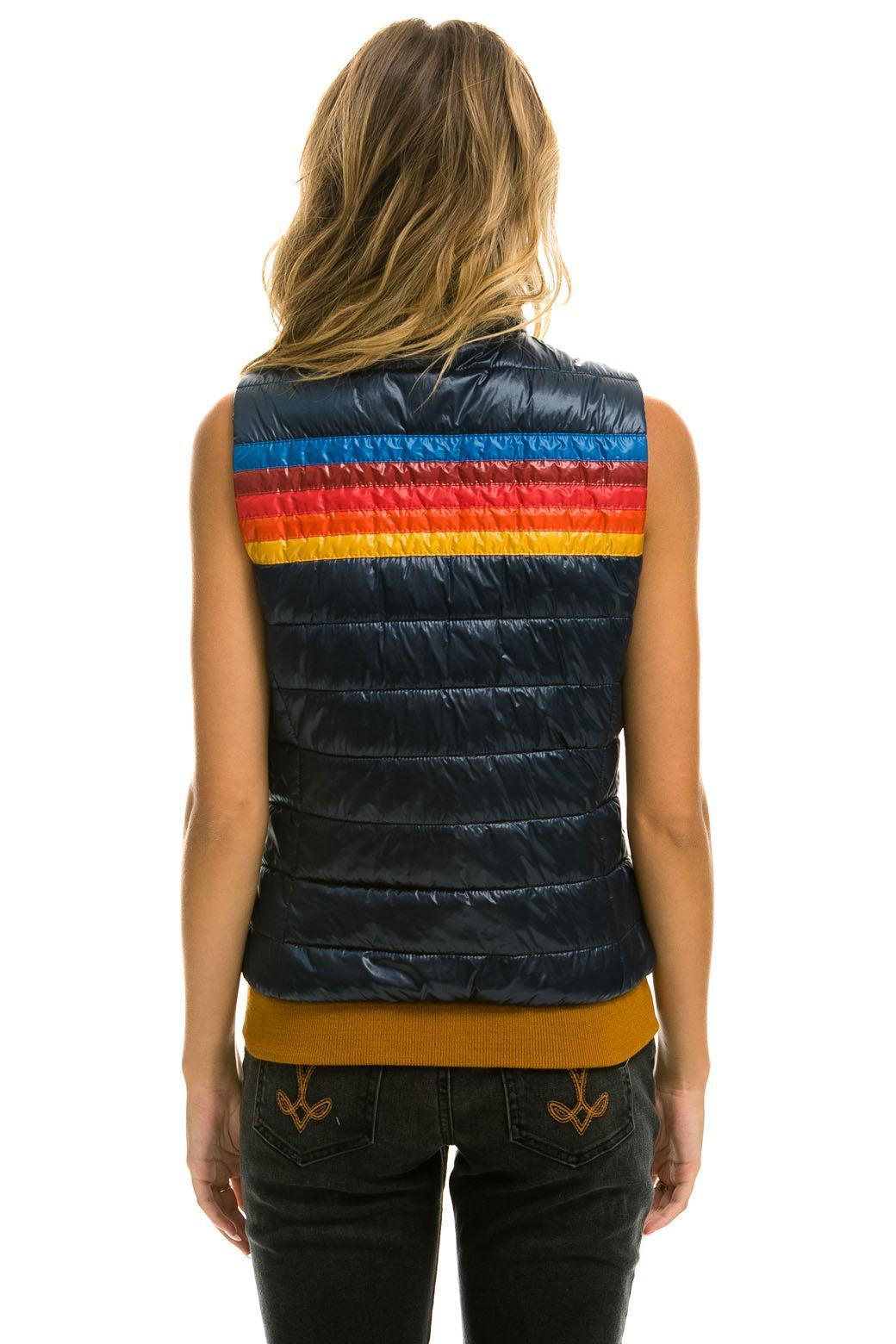 WOMEN'S 5 STRIPE VEST - GLOSSY NAVY Female Product Image