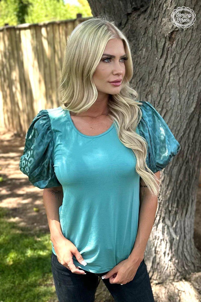 Plus Louisiana Woman Top Teal* Product Image