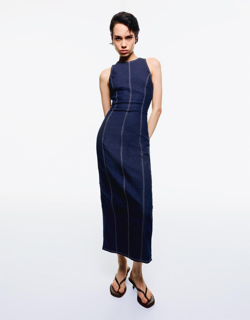 Long denim dress Product Image