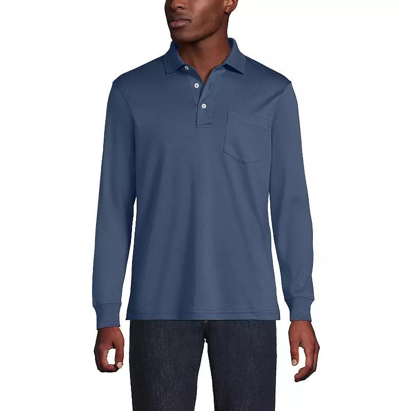 Men's Lands' End Classic-Fit Super Soft Supima Pocket Polo,  Product Image