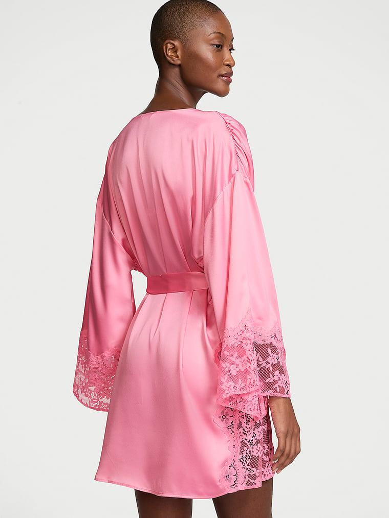 Victoria's Secret Dream Satin & Lace Trim Robe Product Image