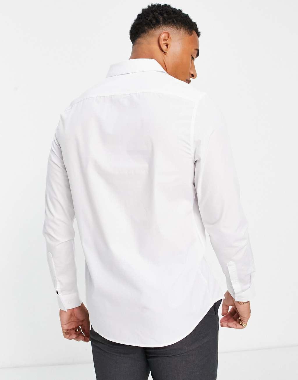 ASOS DESIGN regular fit shirt in white Product Image