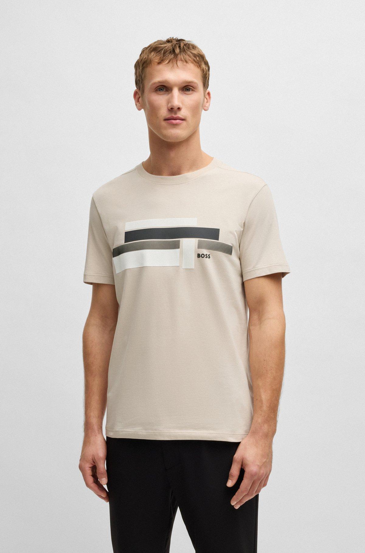 Relaxed-fit T-shirt in stretch fabric with logo artwork Product Image