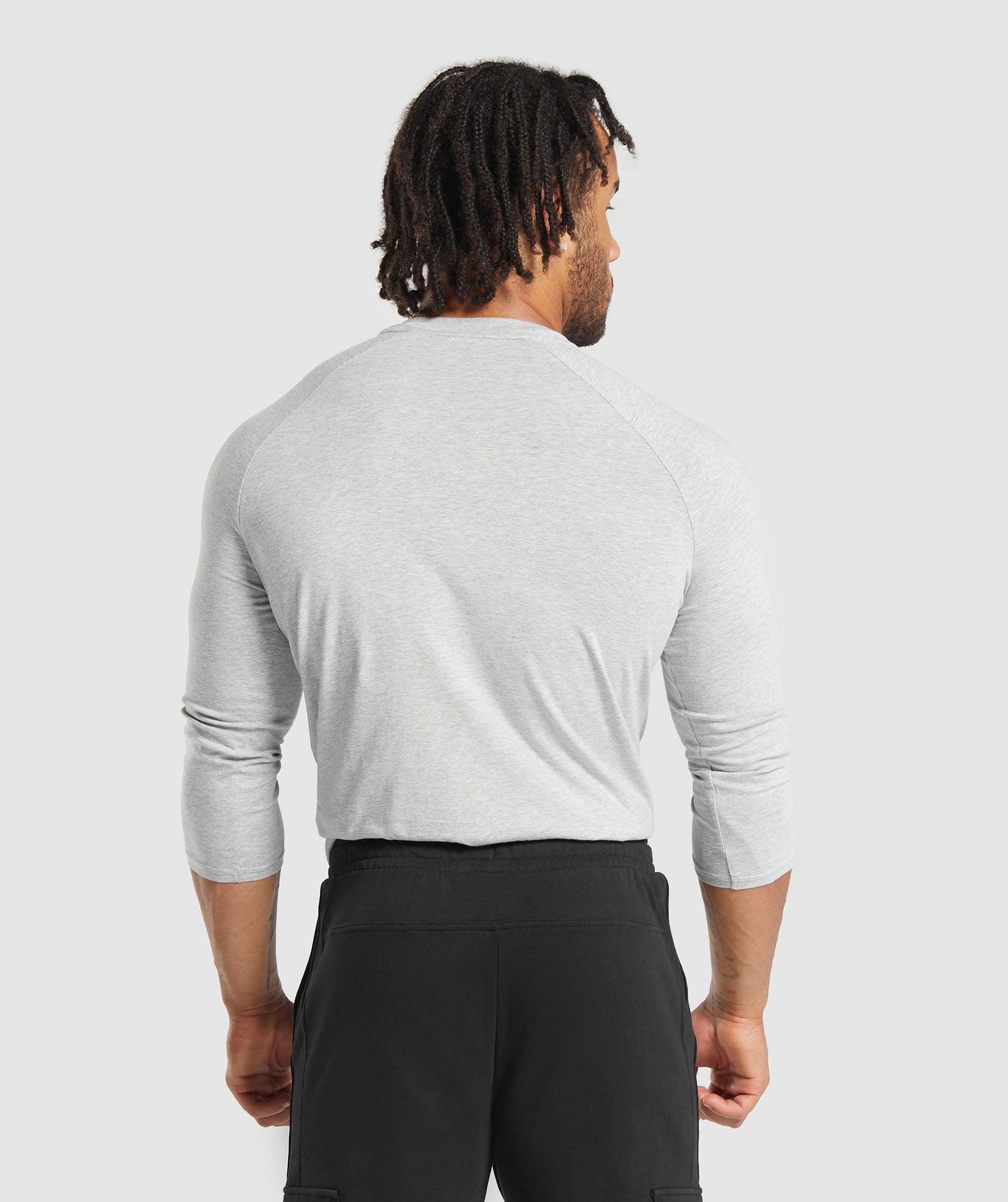 Gymshark Legacy Henley - Light Grey Marl Male Product Image