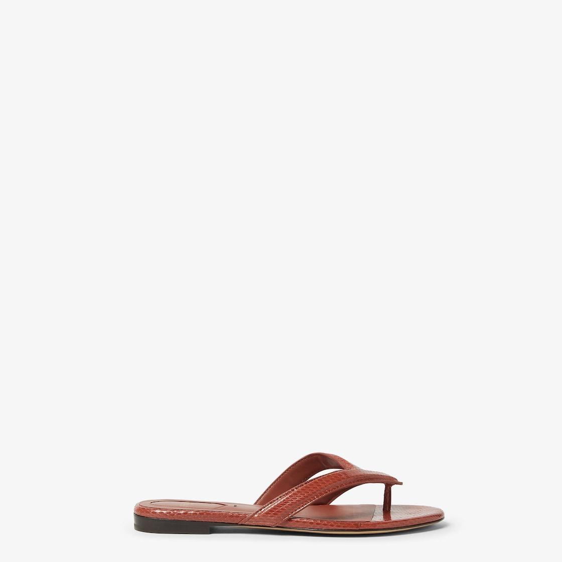Fendi FlingBrown ayers flatform thong sandals Product Image